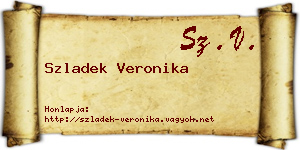 Szladek Veronika névjegykártya